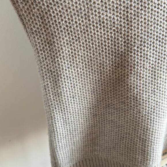 VINCE Gray Wool Yak Blend Long Sleeve Waffle Knit Sweater - Picture 6 of 8